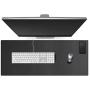 Cacoy Extended PU Leather Desk Pads Protector-Size 39.4''L x 15.7''W - Large Smooth Surface Waterproof Mouse Pad Desktop Protective Mat for Home&Office Table Computer Laptop Keyboard Pad-Black