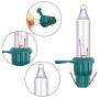 Ruisita Mini Christmas 2.5 Volt Replacement Light Bulbs with Base, 170 Ma, 0.42 Watt for Christmas Trees Decorative Light (60, Clear and Green)