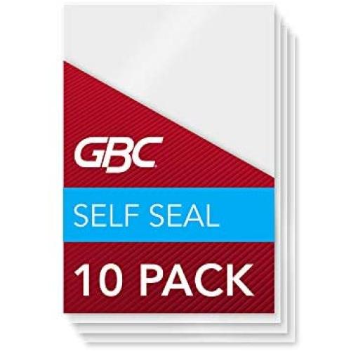 GBC Laminating Sheets, Self Adhesive Pouches, Self Adhesive, Vertical ID Badge, 8 Mil, SelfSeal, 10 Pack (3747205)