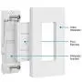 Lutron Caseta Wireless Wallplate Bracket for Pico Remote, PICO-WBX-ADAPT, Translucent