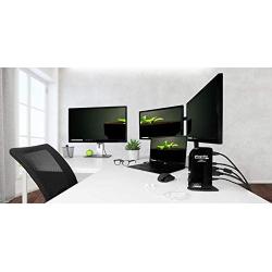 Plugable USB-C Triple Display Docking Station with Charging Support Power Delivery for Specific Windows USB Type-C and Thunderbolt 3 Systems (2X HDMI and 1x DVI Outputs, 5X USB Ports, 60W USB PD)