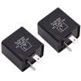 smseace 2PCS 2Pin 12V Electronic LED Flasher Relay for Cars or motorycles fix The Fast Rapid Flashing Turn Signal Switch Current 0.02A - 10A Flasher Relay For-LED-2pcs