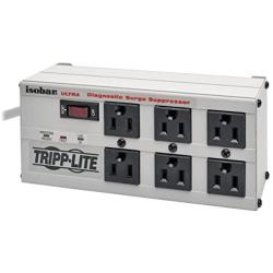 Tripp Lite ISOBAR6Ultra Isobar 6 Outlet Surge Protector Power Strip, 6ft Cord, Right-Angle Plug, Metal, Lifetime Limited Warranty & $50,000 Insurance White