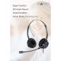 Phone Headset with 2.5mm & 3.5mm Connector for Deskphone Cell Phone PC Laptop, CallCenter Office Headset with Microphone Noise Canceling for Panasonic AT&T Vtech Cordless DECT Phone for Polycom