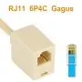 RJ45 to RJ11 Converter Adapter Connector M/F Cable,Uvital Telephone RJ11 6P4C Female to Ethernet RJ45 8P8C Male Converter Cord (Cream, 2 Pack) RJ45 to RJ11 Converter Adapter Connector M/F Cable,Uvital Telephone RJ11 6P4C Female to Ethernet RJ45 8P8C Male Converter Cord (Cream, 2 Pack)