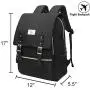 Unisex College Bag Fits up to 15.6’’ Laptop Casual Rucksack Waterproof School Backpack Daypacks (AllBlackWithUSB)
