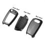 TANGSEN Flip Key Fob Case for AUDI A1 A3 A4 A5 A6 A8 Q3 Q5 Q7 R8 RS S3 S4 S5 S6 S8 TT QUATTRO 3 4 Button Keyless Entry Personalized Double Protective Cover ABS Plastic Carbon Fiber Black Silicone