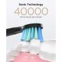 Fairywill Dual Sonic Electric Toothbrushes for Adults & Teens - 8 Brush Heads 2 Travel Cases Included, 5 Modes with Smart Timer, Rechargeable Whitening Toothbrush USB Charging Lasts 30 Days