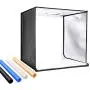 Neewer Photo Studio Light Box 24inches/60cm Shooting Light Tent Adjustable Brightness Foldable Portable Professional Booth Table Top Photography Lighting Kit 120 LED Lights 4 Colors Backdrops