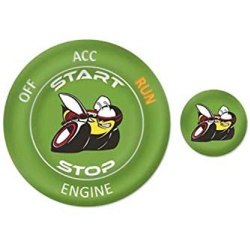 ToolEpic for Dodge Challenger Charger Scat Pack Decal Accessories 2015-2021 - Engine Start Stop Button Overlay Sticker Emblem - Push to Start Button Sublime Green Badge Cover - Perfect for Decals ToolEpic for Dodge Challenger Charger Scat Pack Decal Accessories 2015-2021 - Engine Start Stop Button Overlay Sticker Emblem - Push to Start Button Sublime Green Badge Cover - Perfect for Decals