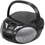Magnavox MD6924 Portable Top Loading CD Boombox with AM/FM Stereo Radio in Black | CD-R/CD-RW Compatible | LED Display | AUX Port Supported | Programmable CD Player |