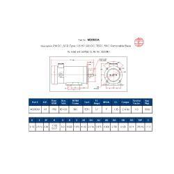 Hallmark Industries MD0503A DC Motor, 1/3 hp, 1800 RPM, 90VDC, 56C, TEFC, with Foot
