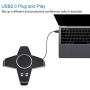 Tenveo Speakerphone A6 USB Conference Speakerphone for Microsoft Lync 10-20 People Business Conference Calls Speaker and Conference Microphone (TEVO-A6)