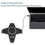 Tenveo Speakerphone A6 USB Conference Speakerphone for Microsoft Lync 10-20 People Business Conference Calls Speaker and Conference Microphone (TEVO-A6)