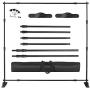 T-SIGN 8x8 ft Backdrop Banner Stand Large Heavy Duty Professional Telescopic Step and Repeat, Trade Show Photo Booth Background, Carry Bag
