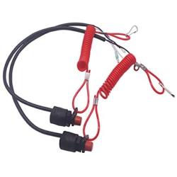 AIB2C 2 Packs Engine Stop Switch Assembly Emergency Cut-Off Switch & Lanyard 6E9-82575-00-00 6E9-82575-02-00 for Yamaha Outboard Motor Engine 15HP 25HP 30HP 40HPor Yamaha Outboard Motor Engine