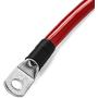 Spartan Power 4 AWG 1 Foot Battery Cable Set Four Gauge Wire Made in America 1 FT with 3/8'' Ring Terminals