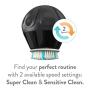 TAO Clean Orbital Facial Brush and Cleansing Station – Deep Space Black – Electric Face Cleansing Brush with Patented Docking Technology, Ergonomic Handle, Dual Speed Settings