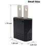 US Plug Adapter, Small European to US Plug Adapter, Black European to American Outlet Plug Adapter, EU to US Adapter, Fireproof Safe Europe/Asia to USA/Canada Travel Power Plug Adapter (2-pack)