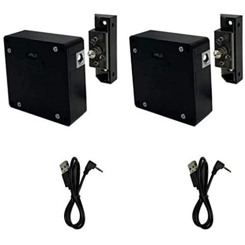 WOOCH Electronic Cabinet Lock, Hidden DIY RFID Lock with USB Cable for Wooden Cabinet Drawer Locker Cupboard (2 Pack)