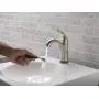 Delta Faucet Lahara Single Hole Bathroom Faucet Brushed Nickel, Touchless Bathroom Faucet, Diamond Seal Technology, Drain Assembly, Stainless 538T-SS-DST, 5.50 x 2.44 x 5.50 inches