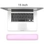 ProElife Premium Wrist Rest PU Leather Soft Wrist Support Pad for Office/Home/Business, Soft Cushion Memory Foam Interior Pain Relief Wrist Pad for Keyboard/Laptop/Computer, 16.5-inch (Pink)