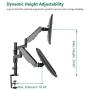 WALI Premium Dual LCD Monitor Desk Mount Fully Adjustable Gas Spring Stand for Display up to 32 inch, 17.6 lbs Capacity (GSDM002), Black