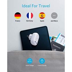 Anker European Travel Adapter, PowerExtend USB Plug International Power Adapter with 2 USB and 1 Outlet, US to Most of Europe EU Spain Iceland Italy France Germany