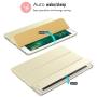 MoKo Case Fit 2018/2017 iPad 9.7 6th/5th Generation, Slim Lightweight Smart Shell Stand Cover with Translucent Frosted Back Protector Fit iPad 9.7 in 2018/2017, Champagne Gold(Auto Wake/Sleep)