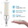 E12 LED Bulbs, 16W LED Candelabra Bulb 120 Watt Equivalent,1400lm, Decorative Candelabra Base E12 Non-Dimmable LED Chandelier Bulbs, Daylight White 5000K, LED Corn Lamp, Pack of 4