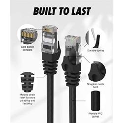 Cat6 Ethernet Cable, 75 ft - RJ45, LAN, UTP CAT 6, Network, Patch, Internet Cable - 75 Feet