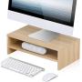 FITUEYES Computer Monitor Stand Clamp Desk TV Shelf Risers 16.7 inch 2 Tiers Monitor Stand Save Space DT204201WO