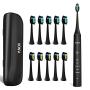 Sonic Electric Toothbrush for Adults, YUNCHI Y7 Rechargeable Ultrasonic Power Whitening Toothbrush, 5 Modes with Smart Timer, 10 Brush Heads & Travel Case, Black Sonic Electric Toothbrush for Adults, YUNCHI Y7 Rechargeable Ultrasonic Power Whitening Toothbrush, 5 Modes with Smart Timer, 10 Brush Heads & Travel Case, Black