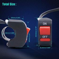 Taiss Motorcycle Bicycle Handlebar On Off Push Button Switch U5 U7 U2 Motorcycles Scooter Electrombile Motorbike Light Tuning Part with 22in Connect Line F009