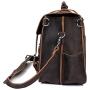 Polare Mens Full Grain Leather 16 Briefcase Shoulder Messenger Bag Fit 15.6 Laptop