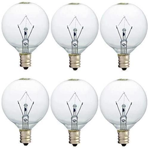 25 Watt Wax Warmer Bulbs, Scentsy Bulb for Full Size Scentsy Warmer, 6 Pack E12 Base Wax Bulb, Dimmable - Warm White - 120 Volt Light Bulbs for Scentsy Burner, High Temp Resistance (25)