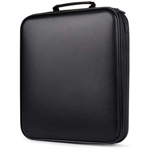 CD Case, COOFIT 160 Capacity DVD Storage DVD Case VCD Wallets Storage Organizer Flexible Plastic Protective DVD Storage Black