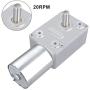 DC 12V Electric Motor Reversible High Torque Turbo Worm Gear Box Reduction Electric Motor(20RPM)