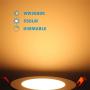 ANC 4-Inch 9W 120V Low Profile Recessed Ultra Thin LED Panel Light,Retrofit Downlight Wafer Panel Slim IC Rated ETL,3000K Warm White Round Panel Ceiling Light 4 Pack