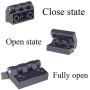 Pro Bamboo Kitchen 2pcs Plastic Four Corner Hinge Black Plastic Cabinet Door Reinforced Ball Bearing Hinge for Wooden Electrical Appliances, Electronic Products, Furniture, Lamps, Railings