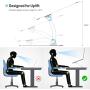 Nulaxy Laptop Stand, Ergonomic Height Angle Adjustable Computer Laptop Holder Compatible with MacBook, Air, Pro, Dell XPS, Samsung, Alienware All Laptops 11-17'', Supports Up to 44 Lbs-Silver
