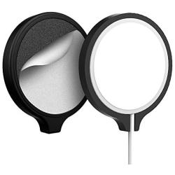 3PCS Alquar Compatible for iPhone 12 Magsafe Magnetic Charger Silicone Case, Gel Pad Cover for Magsafe Wireless Magnetic Charger (Black)