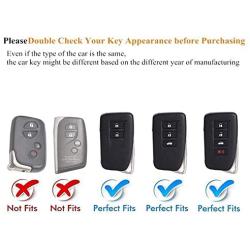 Royalfox(TM) 2/3/4 Buttons Soft TPU Smart keyless Remote Key Fob case Cover Shell for Lexus RX is CT GS NX ES RC RCF GSF es300 es330 es350 RC200 RC300 RC350 is300 is250 is350 (Silver)