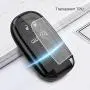 ELOHEI Key Fob Cover Case for 2017 2018 2016 Jeep Grand Cherokee Wrangler Compass Cherokee Renegade Patriot Grand Comander 3 4 5 Buttons Protector (Black)