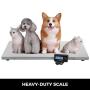 Happybuy 440Lbs Digital Livestock Scale, Large Pet Vet Scale 43x21 Inch Stainless Steel Platform, Electronic Postal Shipping Scale, Heavy Duty Large Dog Cat Hog Sheep Goat Pig Sheep Scale