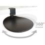 Max Smart Clamp on Mouse Platform, Clip on Mouse Pad Rotating 360, Ergonomic Mouse Tray Attachment, Office Mouse Pad, Slide Out Mouse Tray for Home, Office to Save Space (Black)