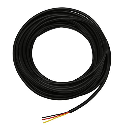 18AWG UL2464 Power Cable LED Red & Black & Yellow 3 Conductors (2464-18AWG-3C- 25ft)