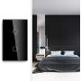BSEED WiFi Touch Smart Wall Light Switch Tempered Glass Panel Work with Alexa/Google 118×71mm 2 Gang 1 Way Black