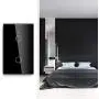 BSEED WiFi Touch Smart Wall Light Switch Tempered Glass Panel Work with Alexa/Google 118×71mm 2 Gang 1 Way Black