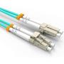 Fiber Patch Cable, VANDESAIL 10G Gigabit Fiber Optic Cables with LC to LC Multimode OM3 Duplex 50/125 OFNP (0.5M, OM3-5Pack)